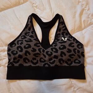 Firm Abs Leopard Print Sports Bra